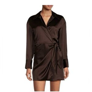 Gianni Bini Rich Brown Satin Dress